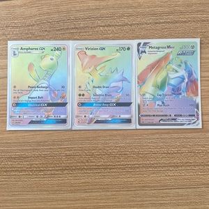 Three Rainbow rare Pokèmon cards